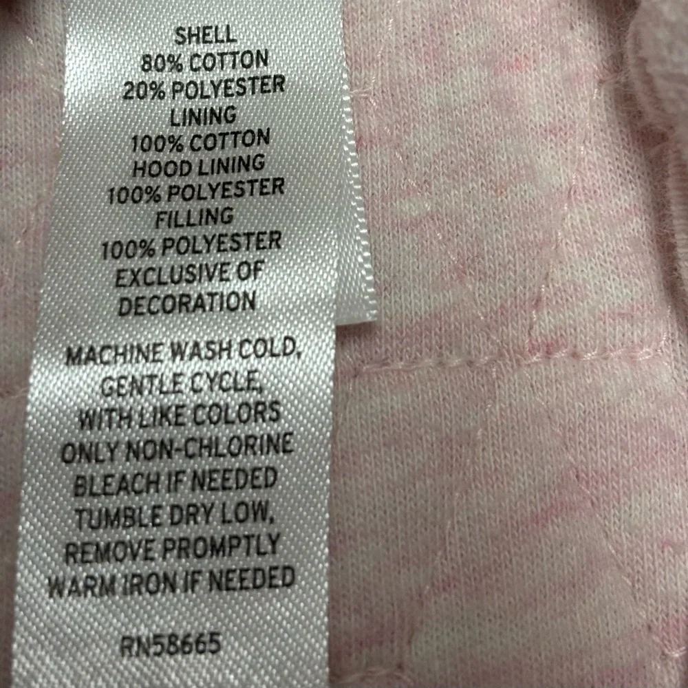 Nordstrom baby quilted bunting with fold over cuffs, size 6m
